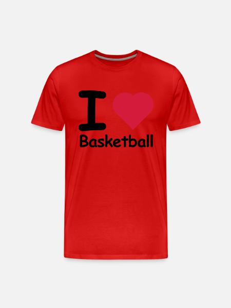 ball basket basketball - Men's Premium Organic T-Shirt - red