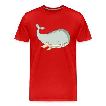 Wal Walmotiv - T-shirt bio Premium Homme - rouge - Devant - Damien (186cm)