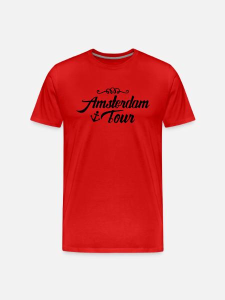 amsterdam tour - Männer Premium Bio T-Shirt - Rot