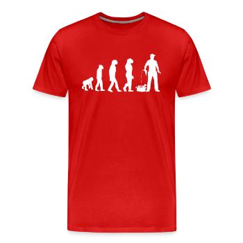 DIY evolution - Men's Premium Organic T-Shirt - red - Front - Damien (186cm)