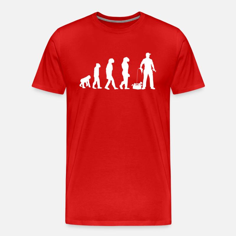 DIY-Evolution - Männer Premium Bio T-Shirt - Rot