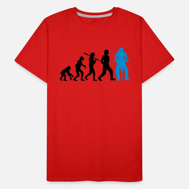 Logo Evolution Presslufthammer Männer Premium Bio T-Shirt
