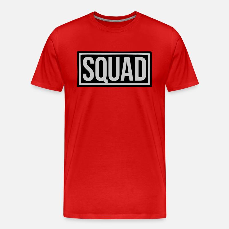 Text Squad Leader Schild - Männer Premium Bio T-Shirt - Rot