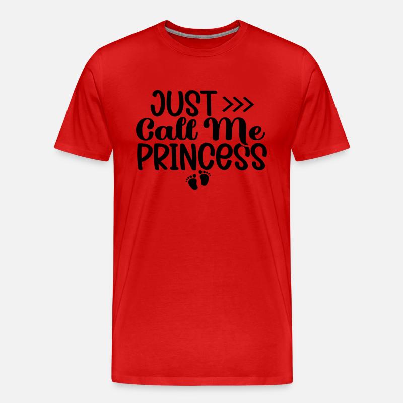 Appelez-moi simplement princesse - T-shirt bio Premium Homme - rouge