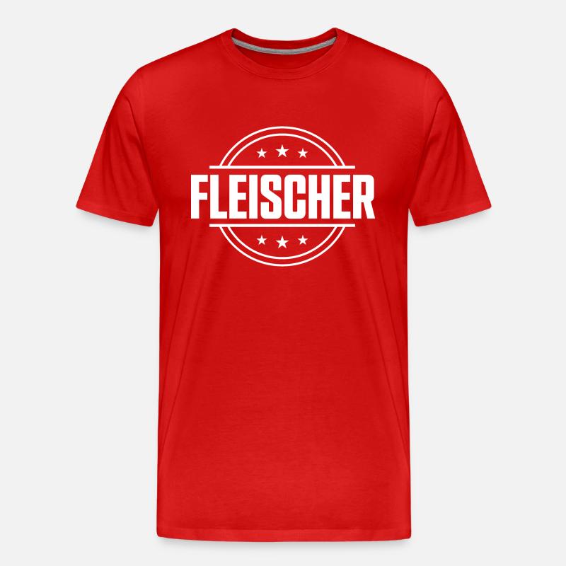 Fleischer Beruf - Männer Premium Bio T-Shirt - Rot