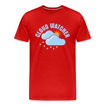Cloud Watcher Meteorology Weather - Men's Premium Organic T-Shirt - red - Front - Damien (186cm)