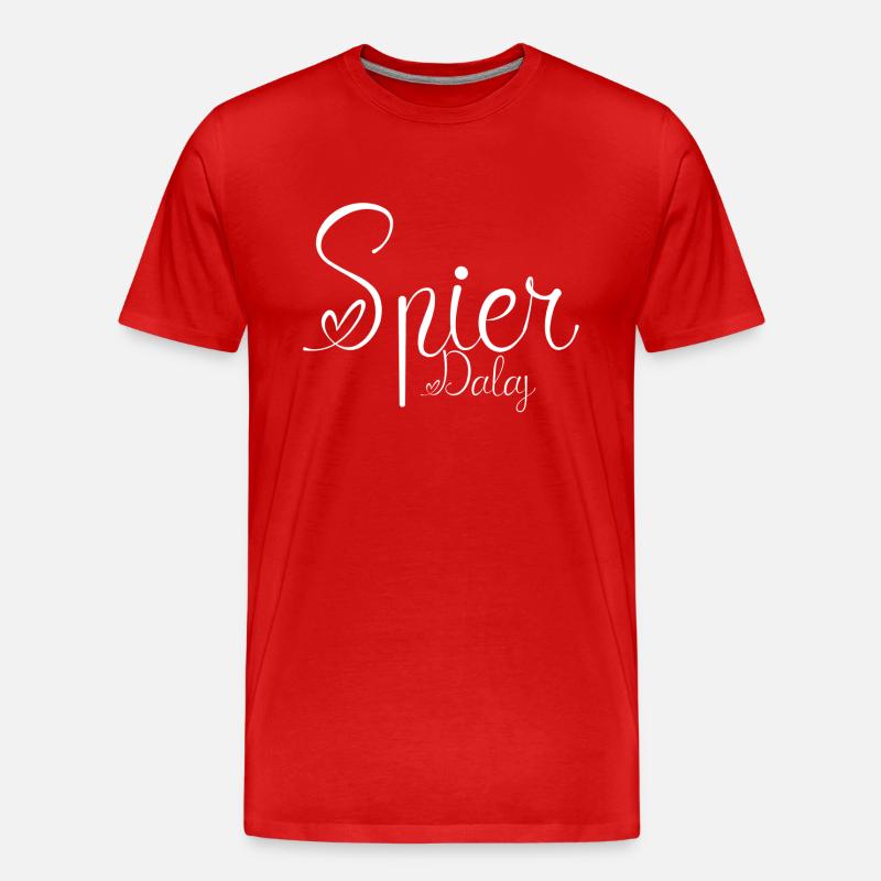 Spirda... Polnischer Text - Männer Premium Bio T-Shirt - Rot