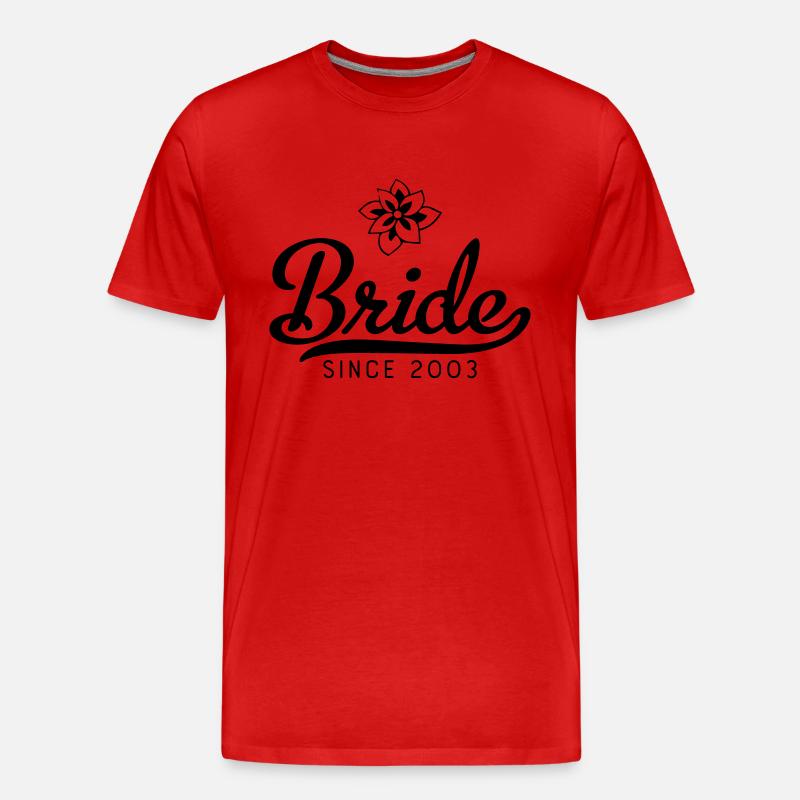 Bride since 2003 - Männer Premium Bio T-Shirt - Rot