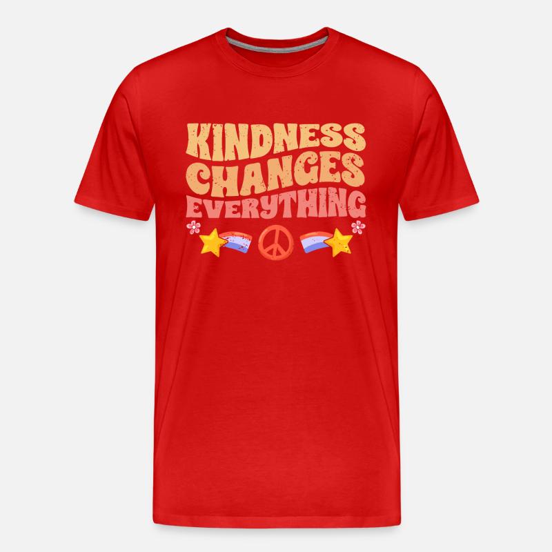 Kindness Changes Everything A Humanity - Männer Premium Bio T-Shirt - Rot