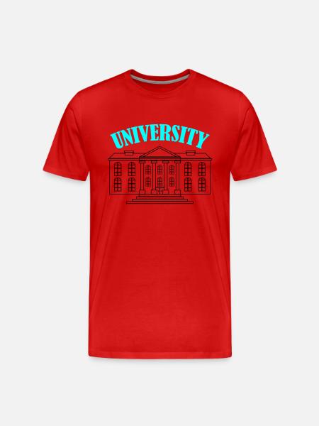 University - Männer Premium Bio T-Shirt - Rot