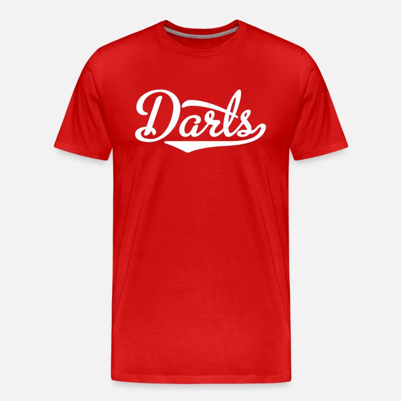 Darts - Männer Premium Bio T-Shirt - Rot