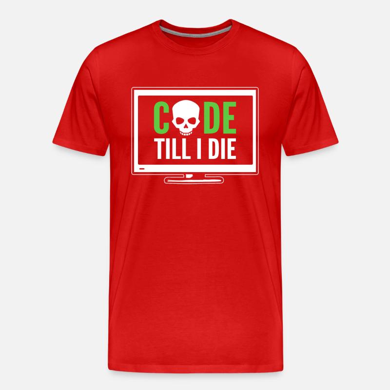 Computerprogrammierer Computerspezialist - Männer Premium Bio T-Shirt - Rot