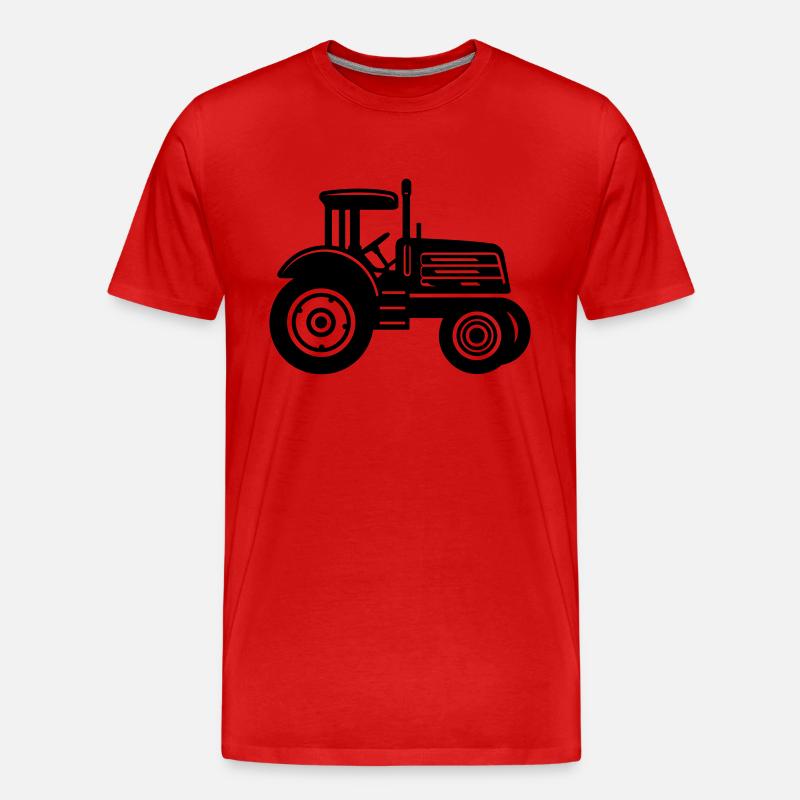 Traktor - Männer Premium Bio T-Shirt - Rot