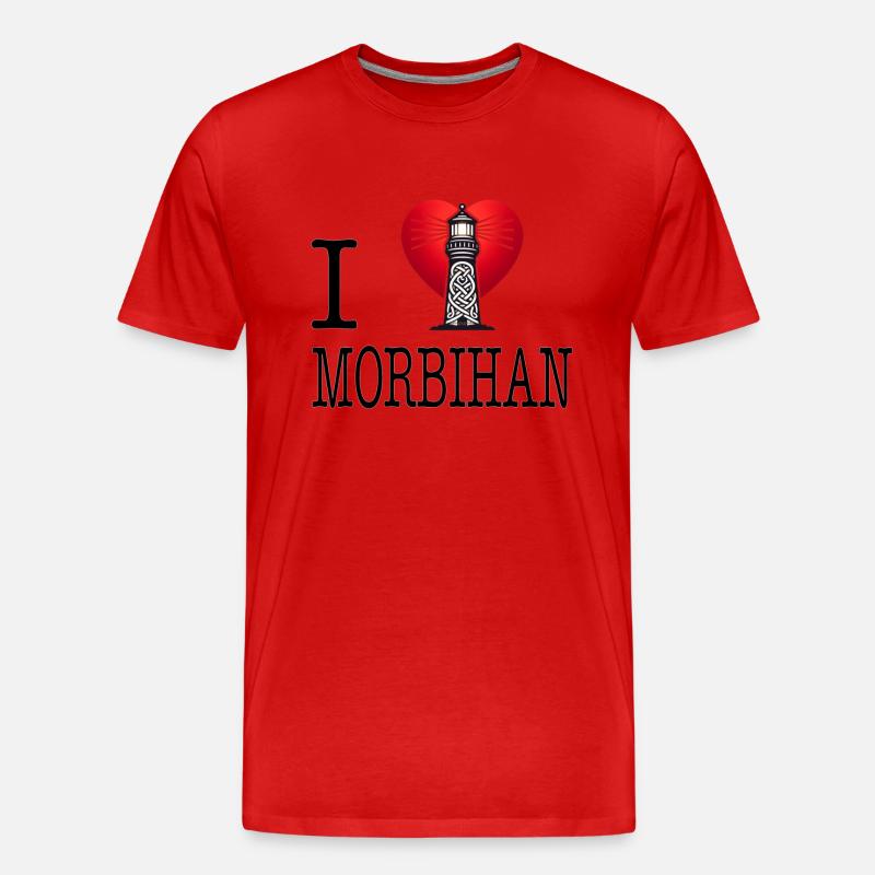 Ich liebe Morbihan - Männer Premium Bio T-Shirt - Rot