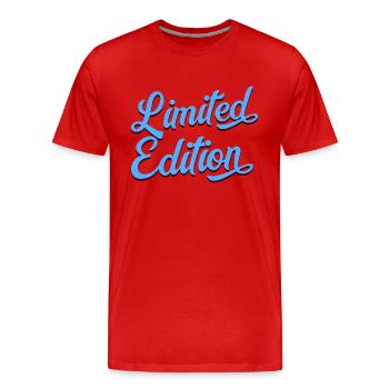 limited edition - Männer Premium Bio T-Shirt - Rot - Vorne - Damien (186cm)