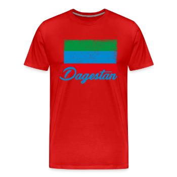 Dagestanisch Flagge Dagestan Adler Urlaub - Männer Premium Bio T-Shirt - Rot - Vorne - Damien (186cm)