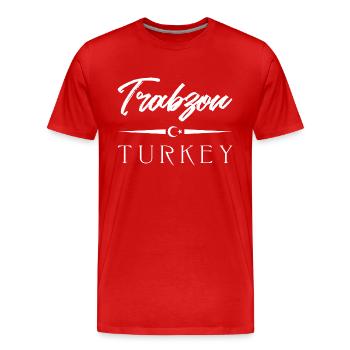 Trabzon Türkei Türk Herkunft Memleket Sprüche - Männer Premium Bio T-Shirt - Rot - Vorne - Damien (186cm)