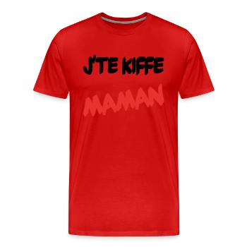 Ich hab dich lieb, Mama - Männer Premium Bio T-Shirt - Rot - Vorne - Damien (186cm)