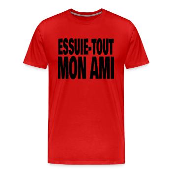 essuie-tout mon ami - T-shirt bio Premium Homme - rouge - Devant - Damien (186cm)