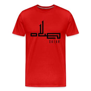 Salah en arabe - prière - T-shirt bio Premium Homme - rouge - Devant - Damien (186cm)