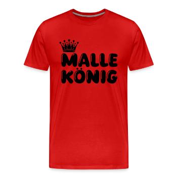 malle könig - Männer Premium Bio T-Shirt - Rot - Vorne - Damien (186cm)