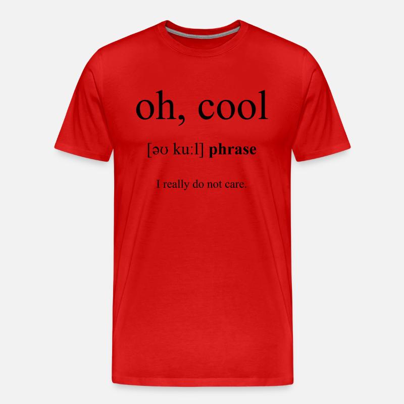 Oh Cool Definition Dictionary - Männer Premium Bio T-Shirt - Rot