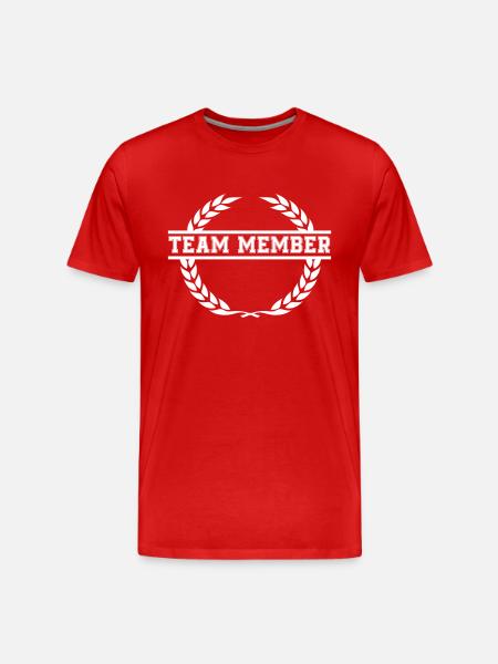 kranz team member - Männer Premium Bio T-Shirt - Rot
