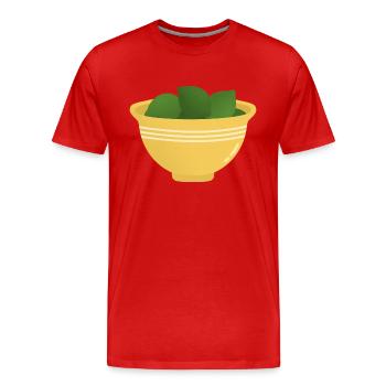Bol de citrons verts - T-shirt bio Premium Homme - rouge - Devant - Damien (186cm)