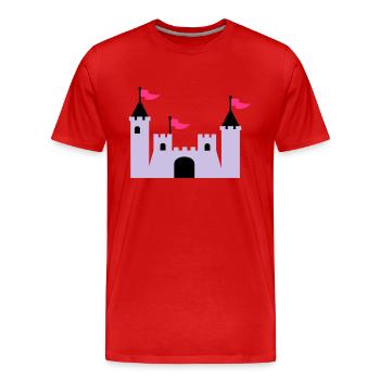 Château - T-shirt bio Premium Homme - rouge - Devant - Damien (186cm)