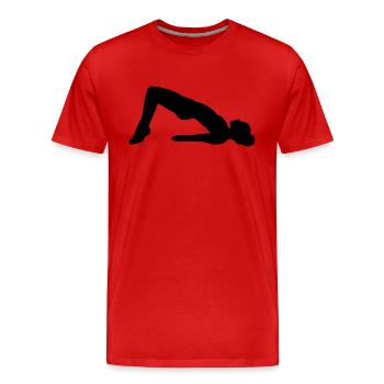 hip up exercise - Men's Premium Organic T-Shirt - red - Front - Damien (186cm)