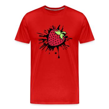 collx couleur goutte graffiti fraise fruité fuite - T-shirt bio Premium Homme - rouge - Devant - Damien (186cm)