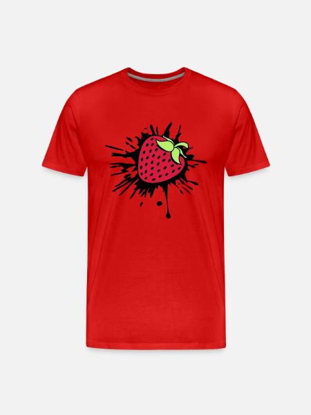 klex colore gocce graffiti fragola perdita fruttata - Maglietta ecologica premium da uomo - rosso