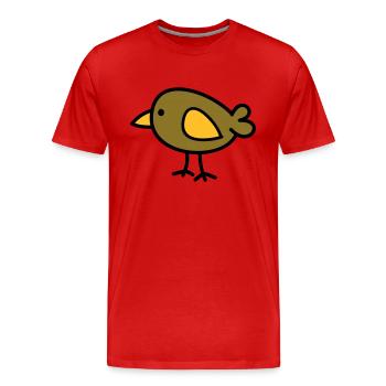 bird - Men's Premium Organic T-Shirt - red - Front - Damien (186cm)