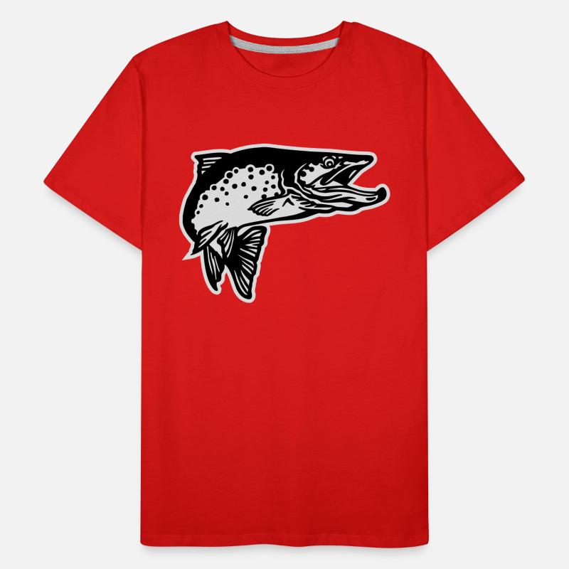 forelle2_2c_mit_kontur_2 Männer Premium Bio T-Shirt
