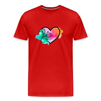 Eichhörnchen Tierliebe - Männer Premium Bio T-Shirt - Rot - Vorne - Damien (186cm)
