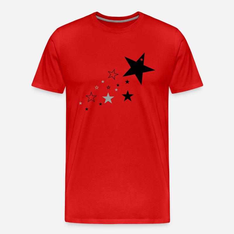 Sterne 1 - Männer Premium Bio T-Shirt - Rot
