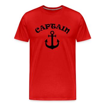 captain - Men's Premium Organic T-Shirt - red - Front - Damien (186cm)
