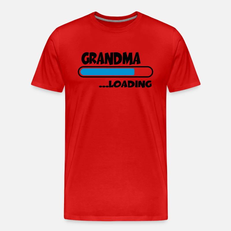 Grandma loading - Männer Premium Bio T-Shirt - Rot