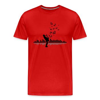 Musik - Musiker Jazz - Männer Premium Bio T-Shirt - Rot - Vorne - Damien (186cm)