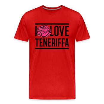 i love teneriffa - Männer Premium Bio T-Shirt - Rot - Vorne - Damien (186cm)
