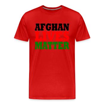 Afghan lives matter - Männer Premium Bio T-Shirt - Rot - Vorne - Damien (186cm)
