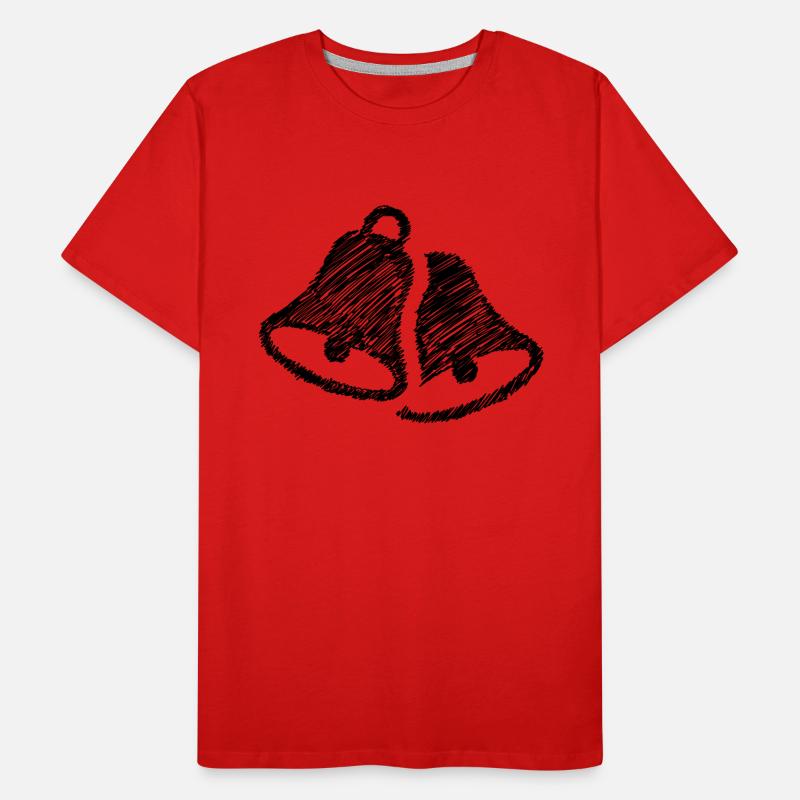 Bells Scribbled Bell Bell Black Men's Premium Organic T-Shirt