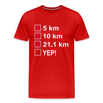 Marathon - T-shirt bio Premium Homme - rouge - Devant - Damien (186cm)