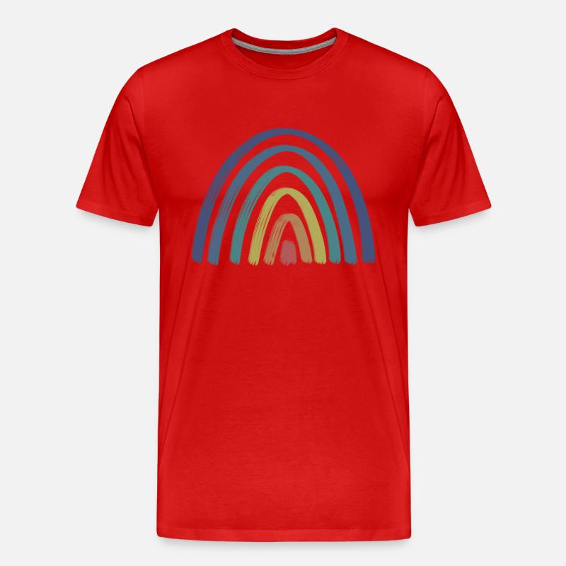 Regenbogen - Männer Premium Bio T-Shirt - Rot