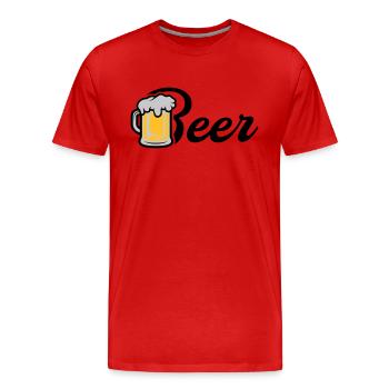 Beer Maßkrug - Männer Premium Bio T-Shirt - Rot - Vorne - Damien (186cm)