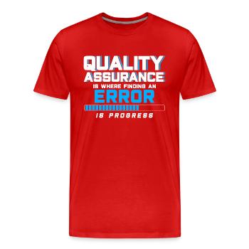 QA Ingenieur QA Tester Software Tester - Männer Premium Bio T-Shirt - Rot - Vorne - Damien (186cm)