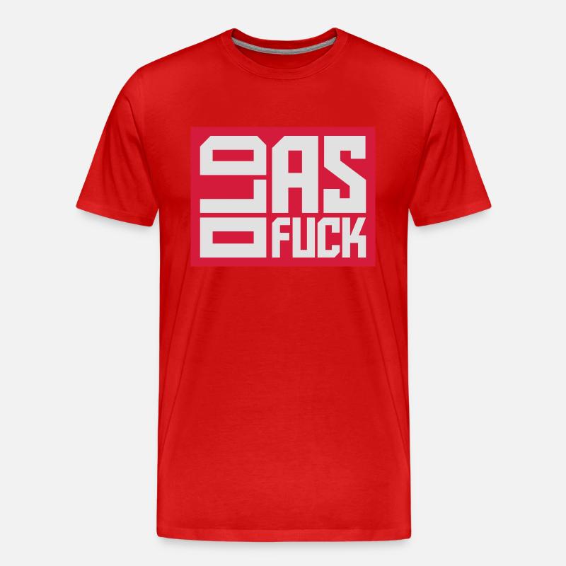 old AF Text Logo - Männer Premium Bio T-Shirt - Rot