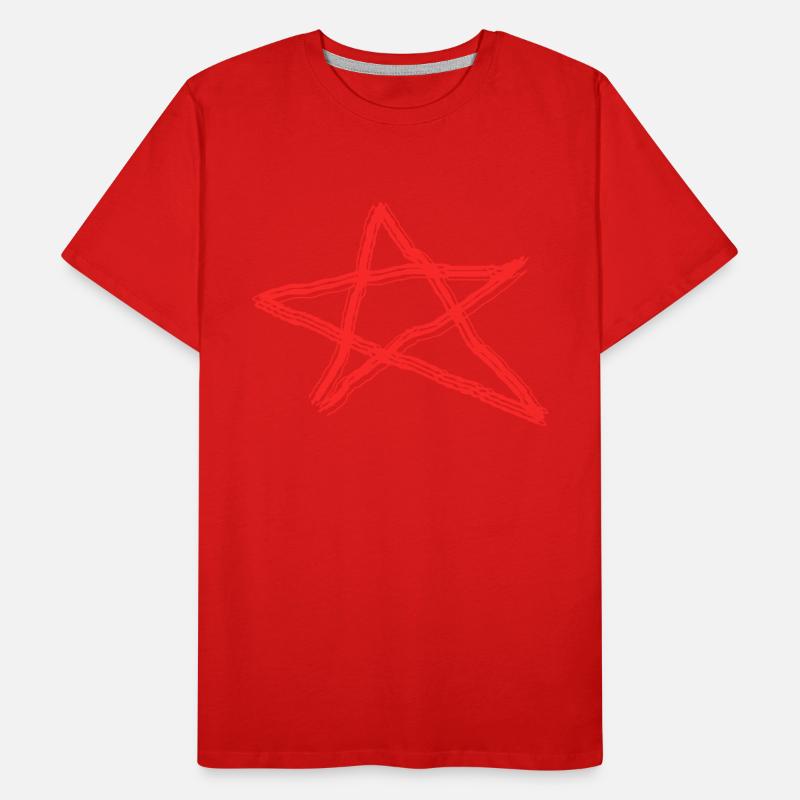 Pentagram Satan Devil Gothic Occult Witch Vector Men's Premium Organic T-Shirt