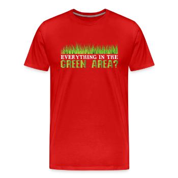 Espace vert ? - Denglish dit Denglish - T-shirt bio Premium Homme - rouge - Devant - Damien (186cm)