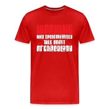 Archéologie Cadeau Archéologue - T-shirt bio Premium Homme - rouge - Devant - Damien (186cm)